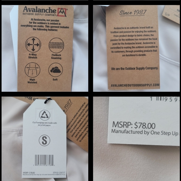 4 Pocket Cargo High Rise Legging Comfort Stretch & Compression Cream NEW - Picture 12 of 14